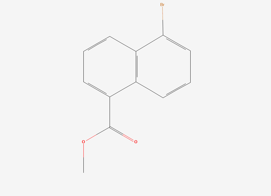 Two-dimensional chemical structure of Methyl 5-bromo-1-naphthoate