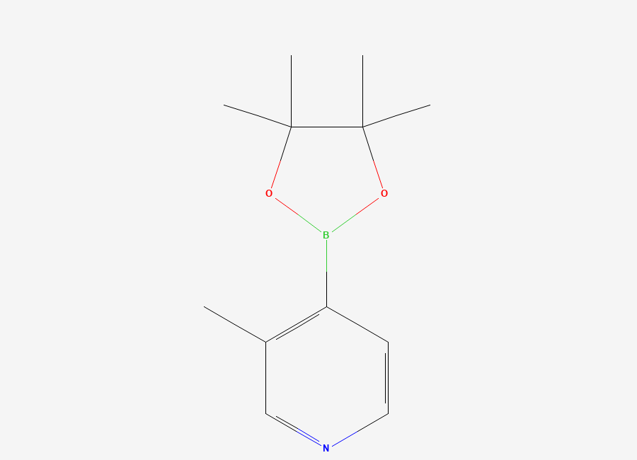 Two-dimensional chemical structure of 3-Methyl-4-(tetramethyl-1,3,2-dioxaborolan-2-yl)pyridine