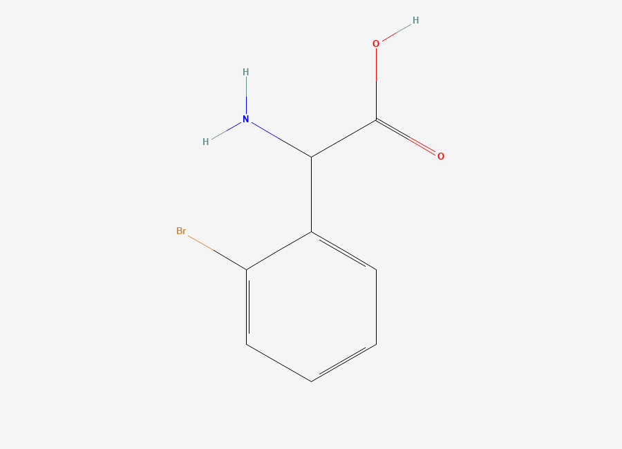 Two-dimensional chemical structure of 2-Amino-2-(2-bromophenyl)acetic acid
