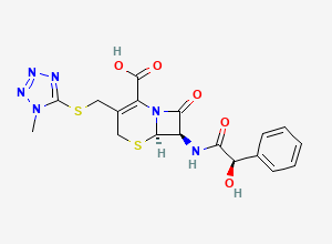 Two-dimensional chemical structure of Cefamandole, CAS 34444-01-4