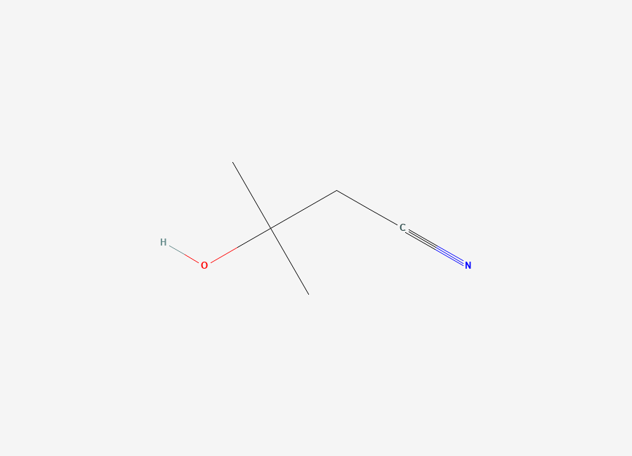 Two-dimensional chemical structure of 3-Hydroxy-3-methylbutanenitrile