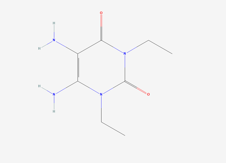 Two-dimensional chemical structure of 5,6-Diamino-1,3-diethyluracil