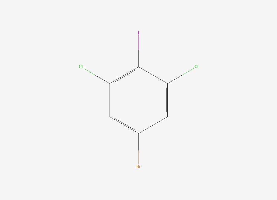 Two-dimensional chemical structure of 5-Bromo-1,3-dichloro-2-iodobenzene