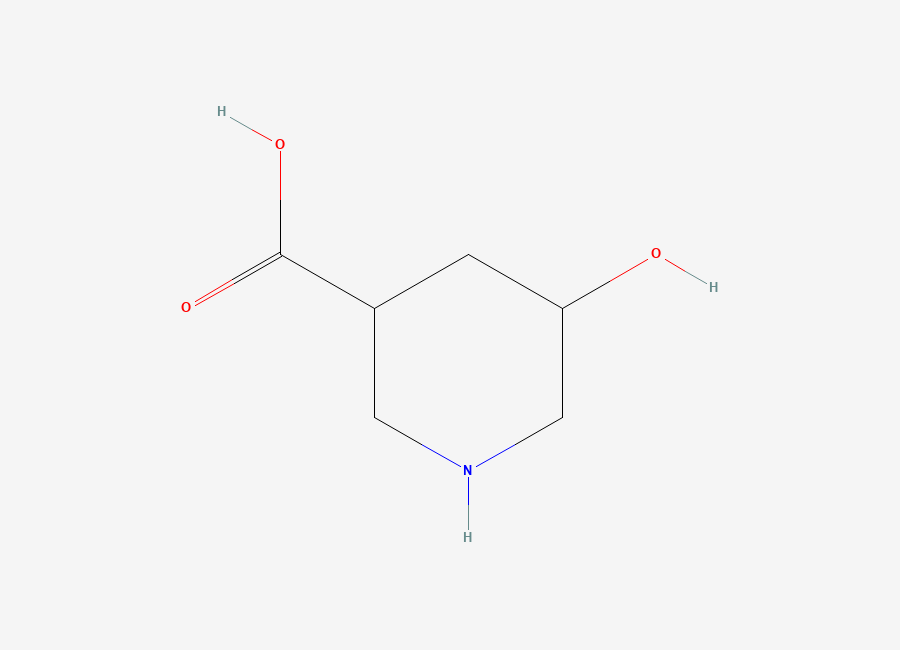 Two-dimensional chemical structure of 5-hydroxypiperidine-3-carboxylic Acid