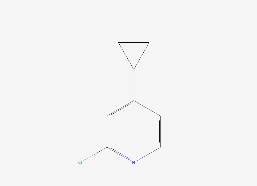 Two-dimensional chemical structure of 2-Chloro-4-cyclopropylpyridine