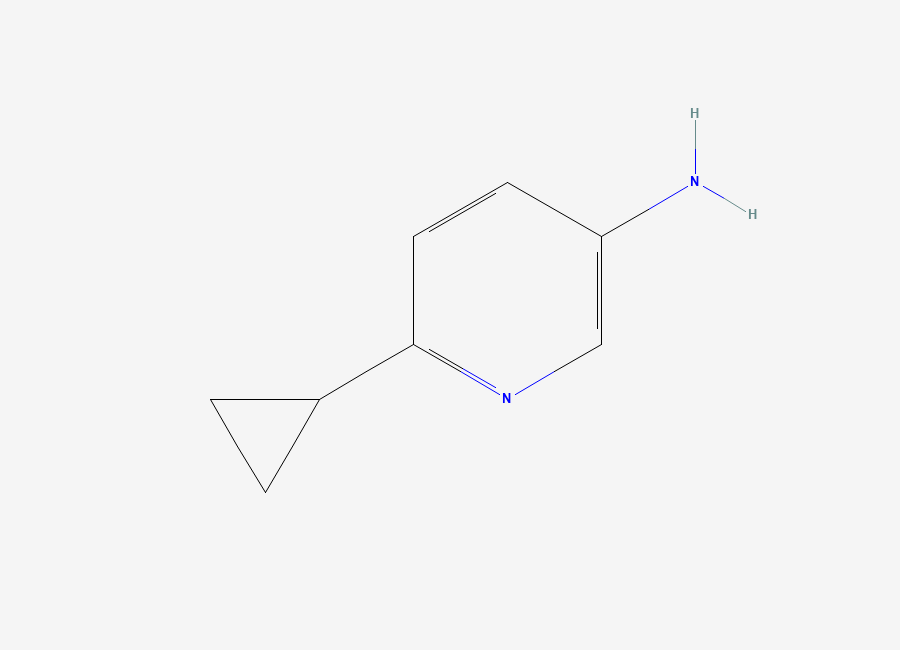 Two-dimensional chemical structure of 6-Cyclopropylpyridin-3-amine