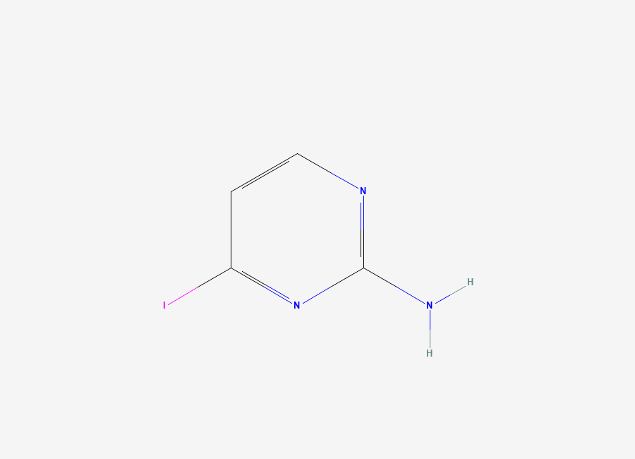 Two-dimensional chemical structure of 2-Amino-4-iodopyrimidine