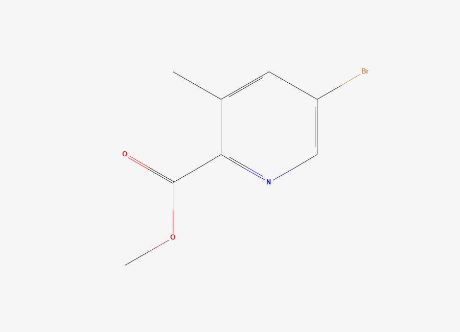 Two-dimensional chemical structure of Methyl 5-bromo-3-methylpicolinate