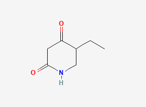 Two-dimensional chemical structure of 5-Ethylpiperidine-2,4-dione