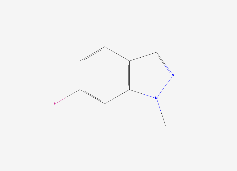 Two-dimensional chemical structure of 6-Fluoro-1-methyl-1H-indazole