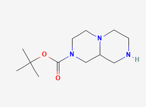 Two-dimensional chemical structure of 2-Boc-Octahydropyrazino[1,2-a]pyrazine