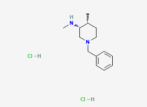 Two-dimensional chemical structure of 1-Benzyl-N,4-dimethyl-piperidin-3-amine dihydrochloride, (3R,4R)-