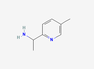 Two-dimensional chemical structure of 1-(5-Methylpyridin-2-yl)ethan-1-amine