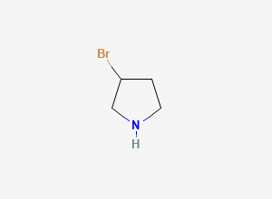 Two-dimensional chemical structure of 3-Bromopyrrolidine