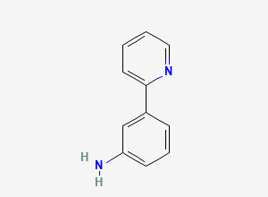 Two-dimensional chemical structure of 3-(Pyridin-2-yl)aniline, CAS 15889-32-4