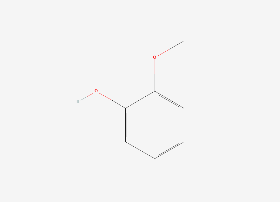 Two-dimensional chemical structure of Guaiacol, CAS 90-05-1