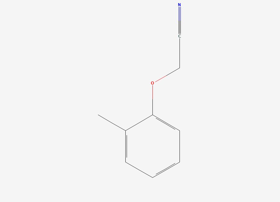 Two-dimensional chemical structure of O-Tolyloxy-acetonitrile