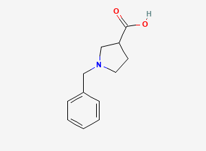 Two-dimensional chemical structure of 1-benzylpyrrolidine-3-carboxylic Acid