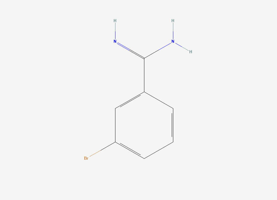 Two-dimensional chemical structure of 3-Bromo-benzamidine