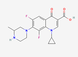 Two-dimensional chemical structure of 8-Demethoxy-8-Fluoro Gatifloxacin, CAS 103460-89-5