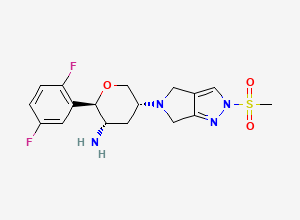 Two-dimensional chemical structure of Omarigliptin