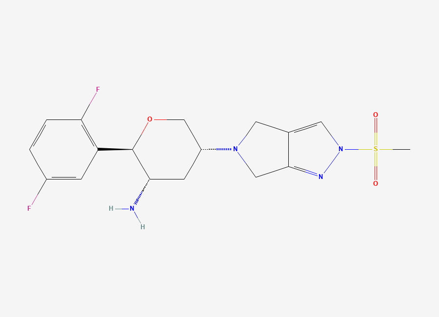 Two-dimensional chemical structure of Omarigliptin