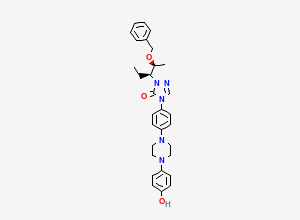 Two-dimensional chemical structure of Posaconazole Hydroxy O-Benzyl Impurity, CAS 184177-83-1