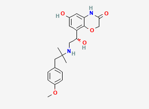Two-dimensional chemical structure of (S)-Olodaterol, CAS 868049-50-7