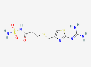 Two-dimensional chemical structure of Famotidine EP Impurity C/ Famotidine Related Compound C / Famotidine Sulfamide Impurity/ Famotidine Sulfamoyl Propanamide (Free base), CAS 106433-44-7