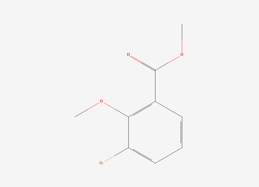 Two-dimensional chemical structure of Methyl 3-bromo-2-methoxybenzoate