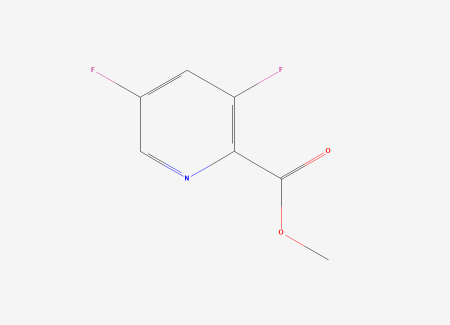 Two-dimensional chemical structure of Methyl 3,5-difluoropyridine-2-carboxylate