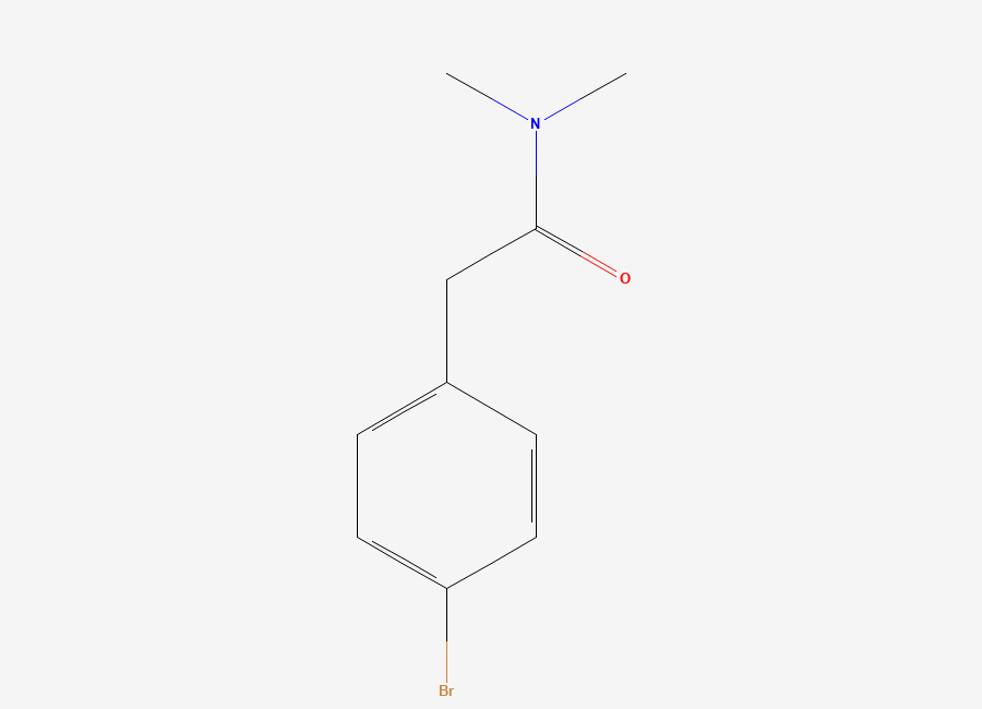 Two-dimensional chemical structure of 2-(4-bromophenyl)-N,N-dimethylacetamide