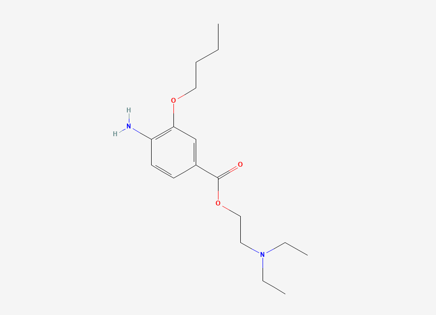 Two-dimensional chemical structure of Oxybuprocaine, CAS 99-43-4