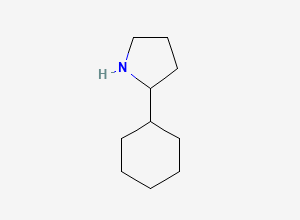 Two-dimensional chemical structure of 2-Cyclohexylpyrrolidine