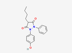Two-dimensional chemical structure of Oxyphenbutazone, CAS 129-20-4