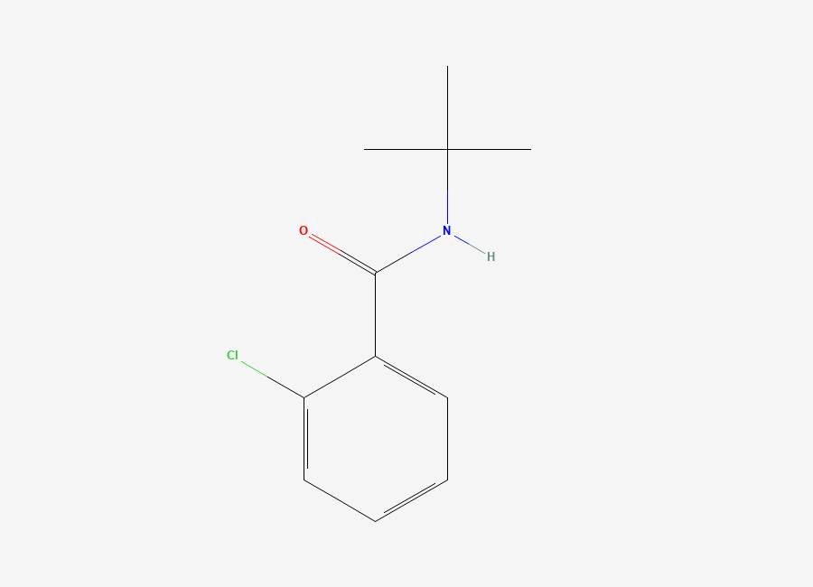 Two-dimensional chemical structure of N-tert-butyl-2-chlorobenzamide