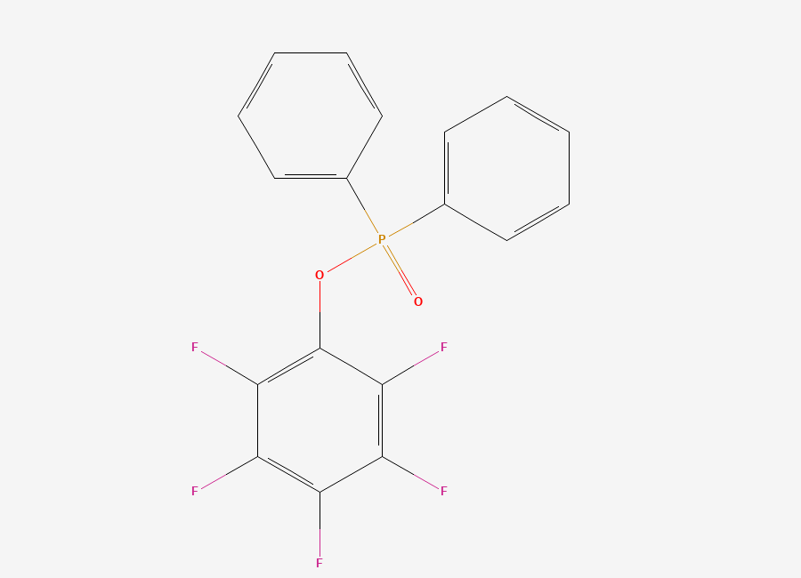 Two-dimensional chemical structure of Pentafluorophenyl diphenylphosphinate
