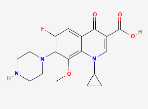 Two-dimensional chemical structure of Gatifloxacin Related Compound D / 3-Desmethyl Gatifloxacin, CAS 112811-57-1