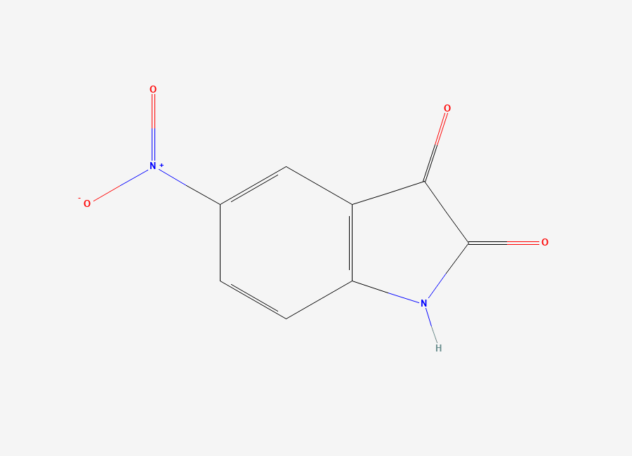 Two-dimensional chemical structure of 5-Nitroisatin