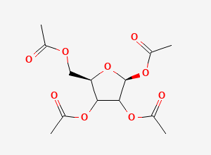 Two-dimensional chemical structure of [(2R,5S)-3,4,5-triacetyloxyoxolan-2-yl]methyl acetate