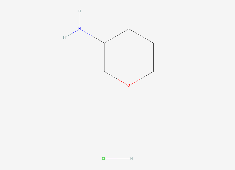 Two-dimensional chemical structure of Oxan-3-amine hydrochloride