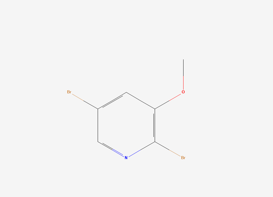 Two-dimensional chemical structure of 2,5-Dibromo-3-Methoxypyridine