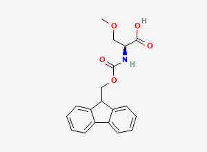 Two-dimensional chemical structure of (2S)-2-({[(9H-fluoren-9-yl)methoxy]carbonyl}amino)-3-methoxypropanoic acid