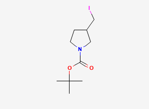 Two-dimensional chemical structure of tert-Butyl 3-(iodomethyl)pyrrolidine-1-carboxylate