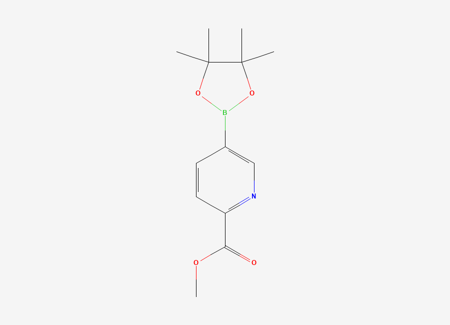 Two-dimensional chemical structure of 2-Methoxycarbonyl-5-pyridineboronic acid, pinacol ester