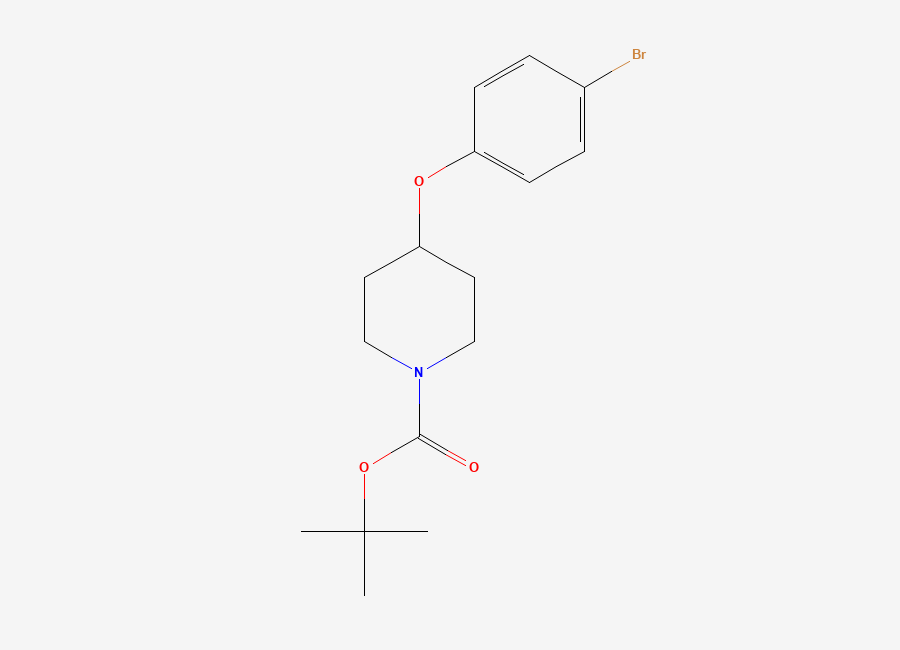 Two-dimensional chemical structure of 1-BOC-4-(4-bromophenoxy)piperidine