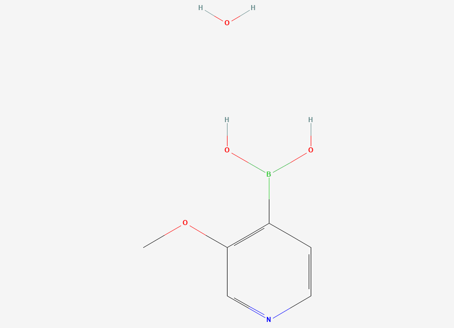Two-dimensional chemical structure of 3-Methoxypyridine-4-boronic acid hydrate