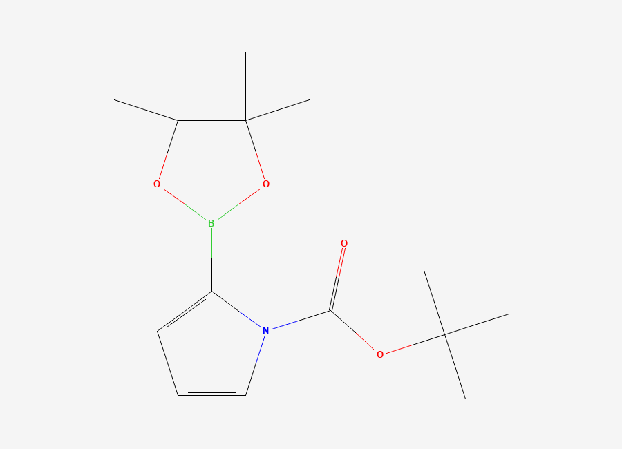 Two-dimensional chemical structure of 1-Boc-pyrrole-2-boronic acid, pinacol ester