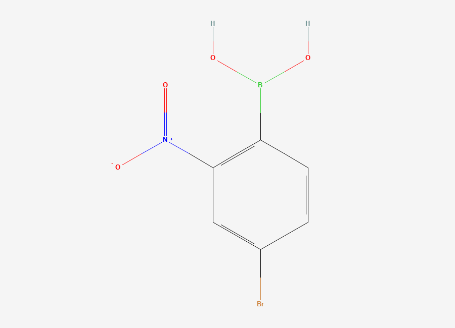 Two-dimensional chemical structure of (4-Bromo-2-nitrophenyl)boronic acid
