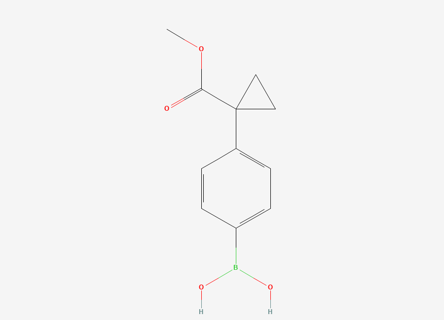 Two-dimensional chemical structure of 1-Methyl 1-(4-boronophenyl)cyclopropanecarboxylate